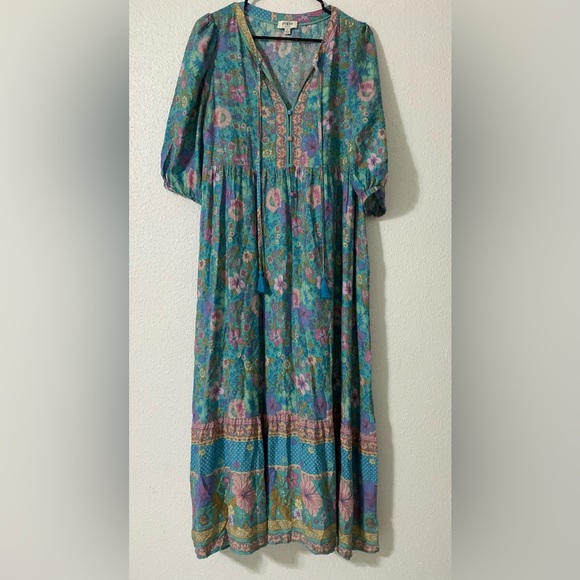 Umgee womans Hibiscus Lane boho midi dress size M - Picture 5 of 15
